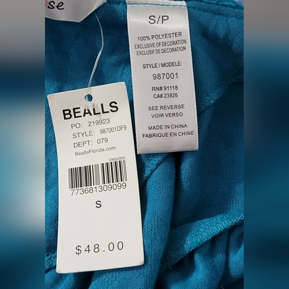 Jasmine Rose Womens Loose Fit Zip Quilted Robe With Pockets Blue Small - Picture 9 of 9